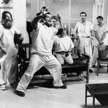 نمایی از فیلم دیوانه از قفس پرید میلوش فورمن ۱۹۷۵