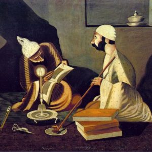 تابلوی استنساخ ملک الشعرا/ استنساخ / تابلو استنساخ/ جواد مجابی/ محمودخان ملکالشعرا/نقاشی استنساخ/هنر قاجار