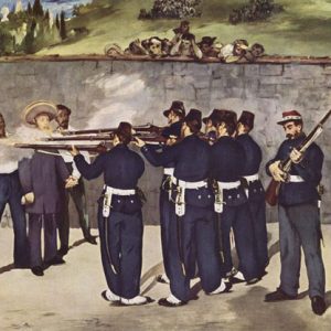 نقاشی اعدام ماکسیمیان از ادئوار مانه، نقاش امپرسیونیست فرانسوی سده‌ی نوزدهم.