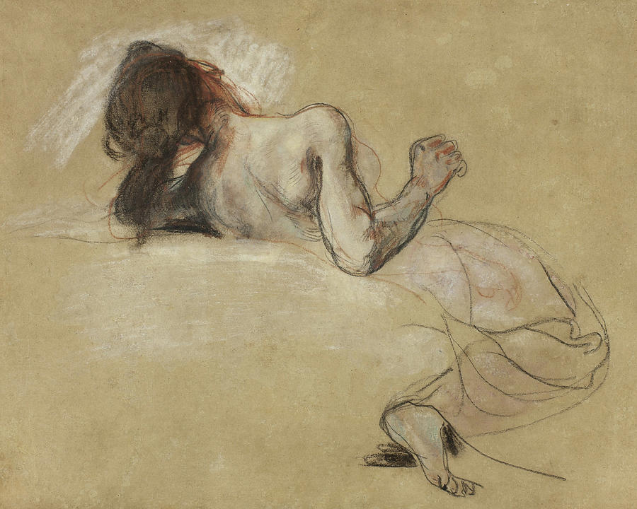 crouching woman ferdinand victor eugene درباره‌ی «اوژن دلاکروا» و 23 نقاشی او