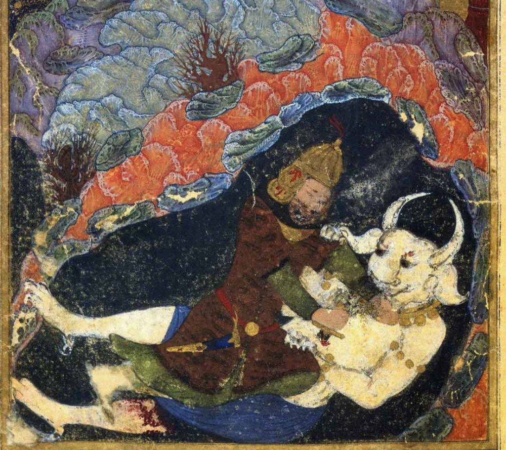 نبرد رستم و دیو سفید، در داستان رفتن کی‌کاووس به مازندران، دوره‌ی تیموری، ۸۰۲ قمری